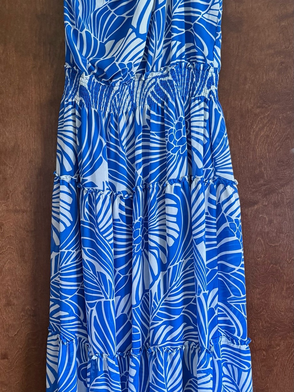 Taylor Cobalt Blue & White Floral Dress